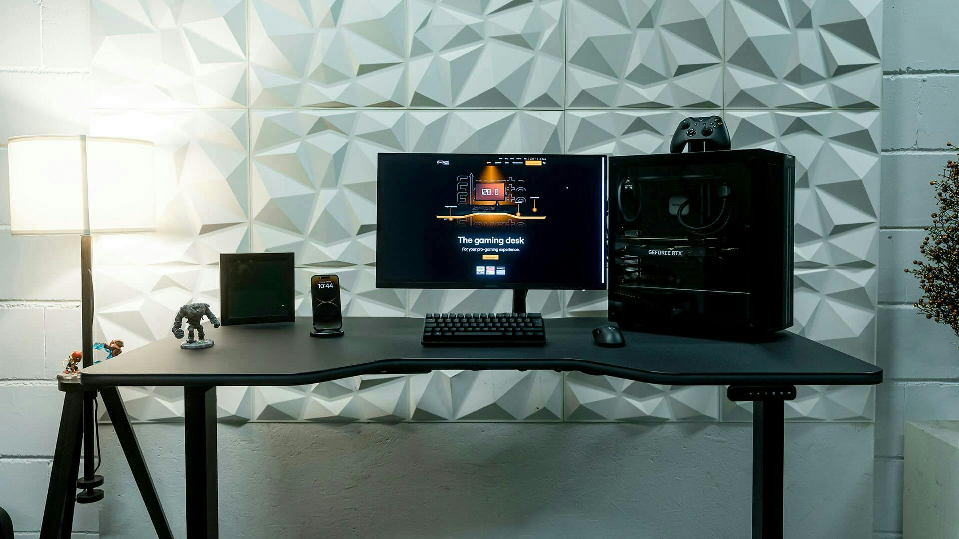 The LeetDesk gaming desk in natural light.