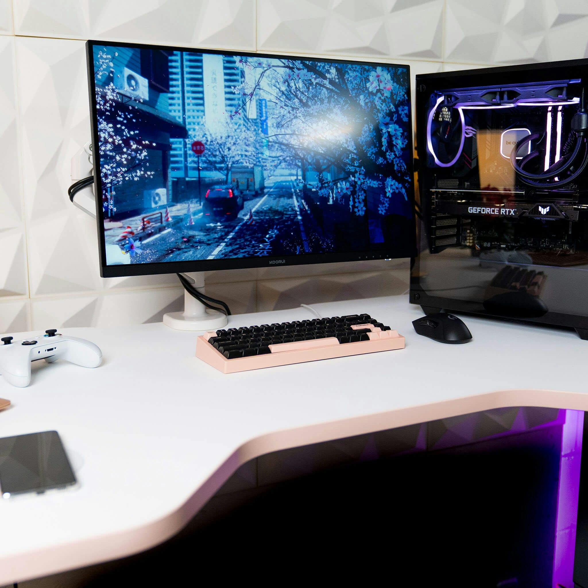 LeetDesk Light - The gamer desk in white
